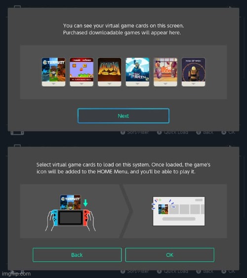 Nintendo Switch -- VirtualGameCards | made w/ Imgflip meme maker