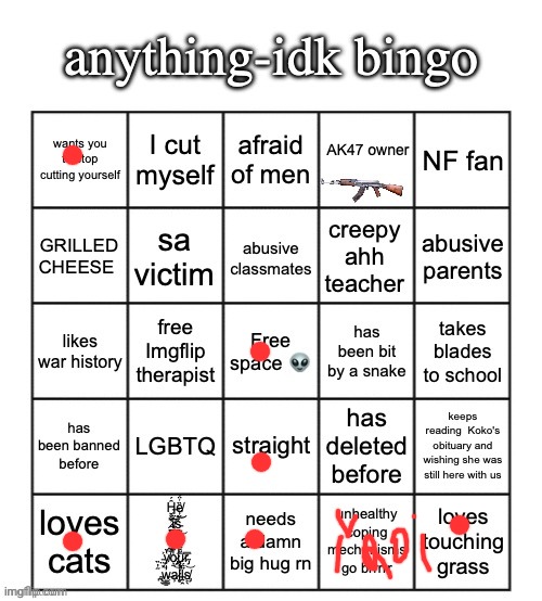 anything-idk bingo | image tagged in anything-idk bingo | made w/ Imgflip meme maker