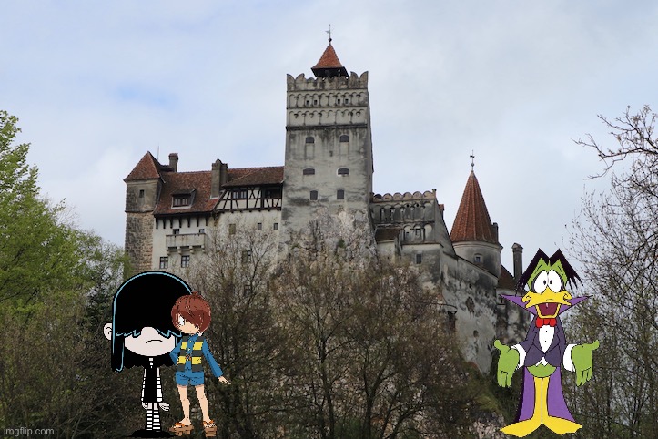 Lucy and Kitaro visit Count Duckula | image tagged in anime,british,80s,loud house,united kingdom,nostalgia | made w/ Imgflip meme maker