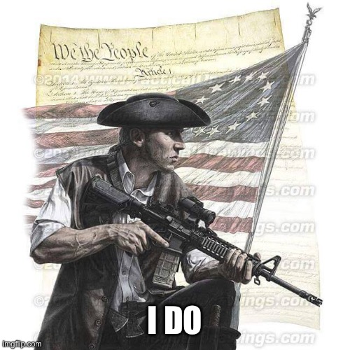 American Patriot | I DO | image tagged in american patriot | made w/ Imgflip meme maker