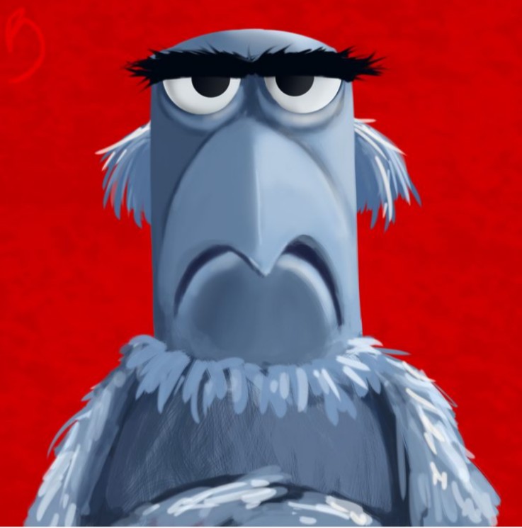 Sam Eagle Stern Face Blank Meme Template