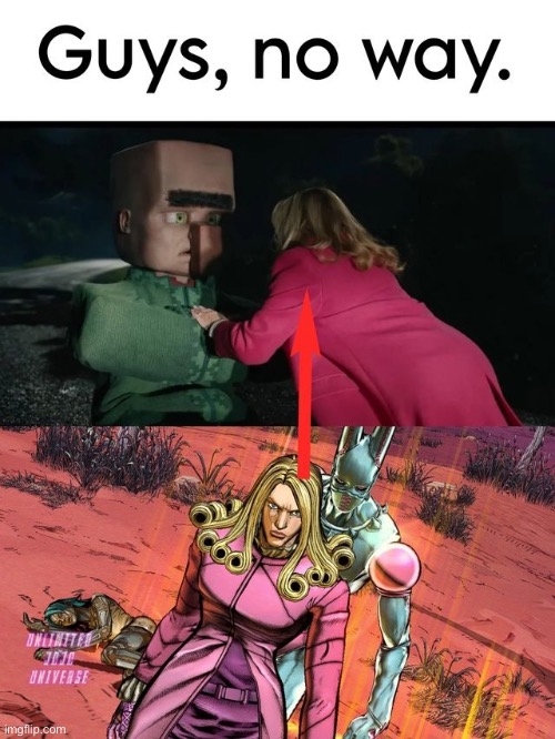 Minecraft movie is a jojo reference! | made w/ Imgflip meme maker
