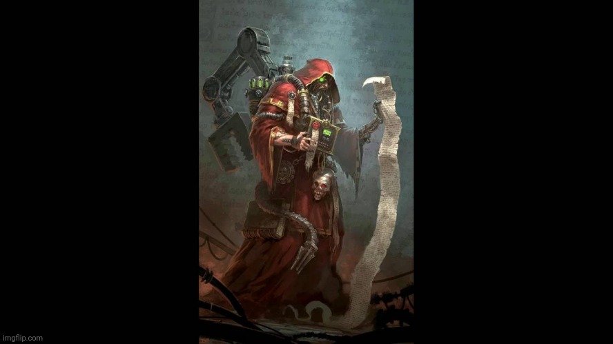 image tagged in tech priest | made w/ Imgflip meme maker