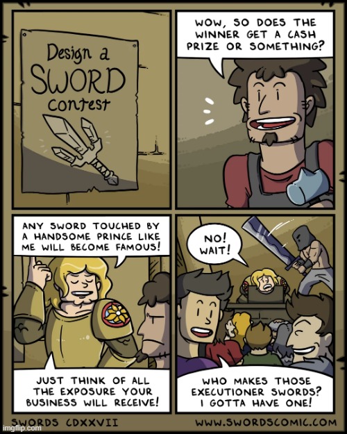 image tagged in swords,design,contest,prince,beheading,execution | made w/ Imgflip meme maker