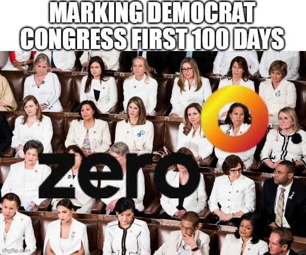 MARKING DEMOCRAT CONGRESS FIRST 100 DAYS | made w/ Imgflip meme maker