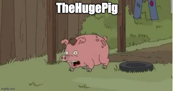 simpsons pig screaming | TheHugePig | image tagged in simpsons pig screaming | made w/ Imgflip meme maker