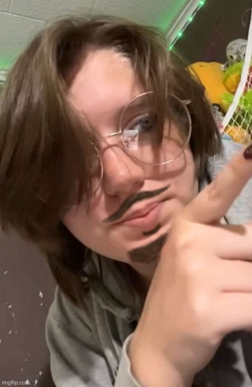 yall lowkey i feel like i look french w/ poorly drawn on facial hair :pensive: (old photo mind you) | made w/ Imgflip meme maker