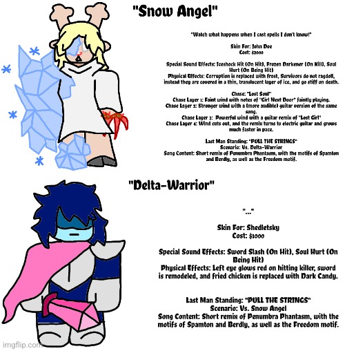 Forsaken Skin Ideas I had, enjoy my silly ideas (not related to bossfight, still I put in enough effort that I'd want to share) | made w/ Imgflip meme maker