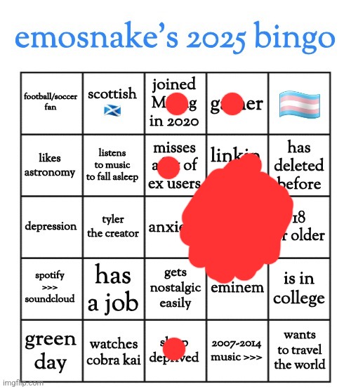 tism | image tagged in emosnake's 2025 bingo | made w/ Imgflip meme maker