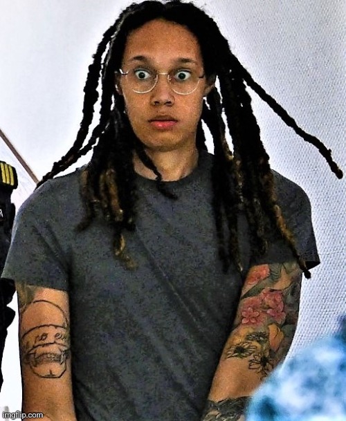 Brittney Griner in shock | image tagged in brittney griner in shock | made w/ Imgflip meme maker