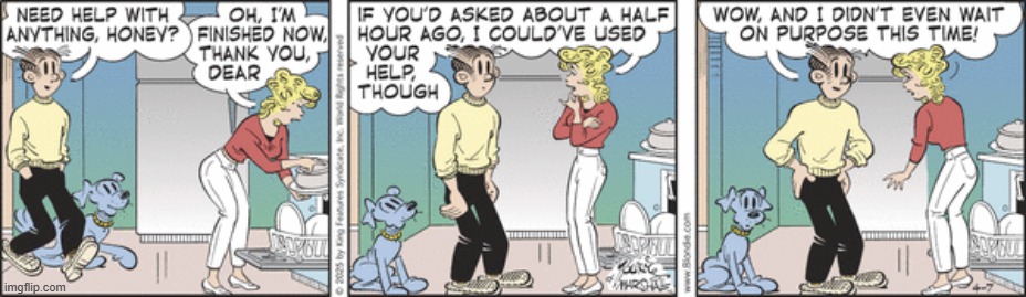 Blondie | image tagged in comics | made w/ Imgflip meme maker
