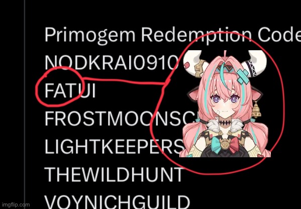 Fat. | image tagged in varesa,genshin impact | made w/ Imgflip meme maker