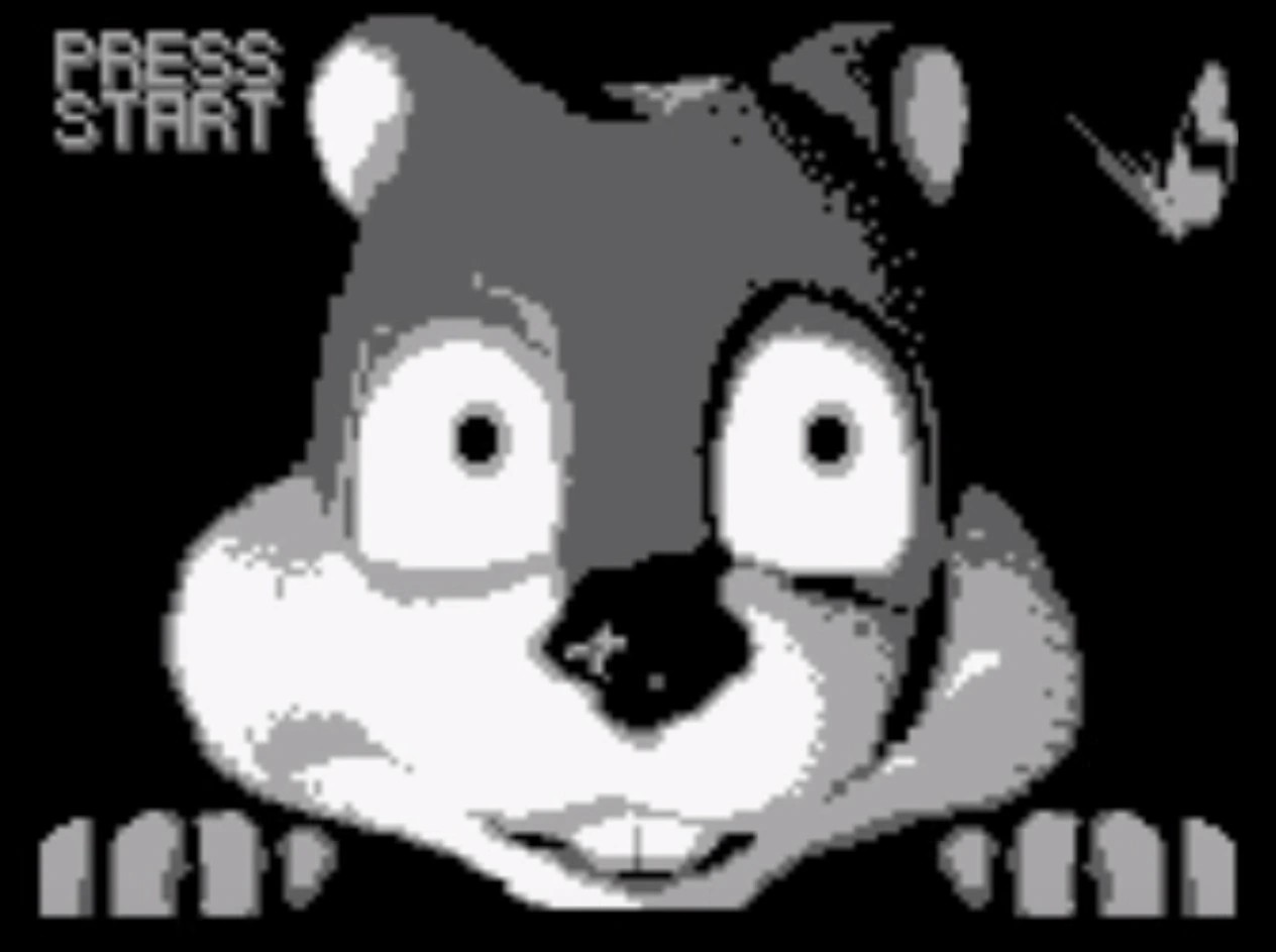 Conker's pocket tales B&W title screen Blank Meme Template