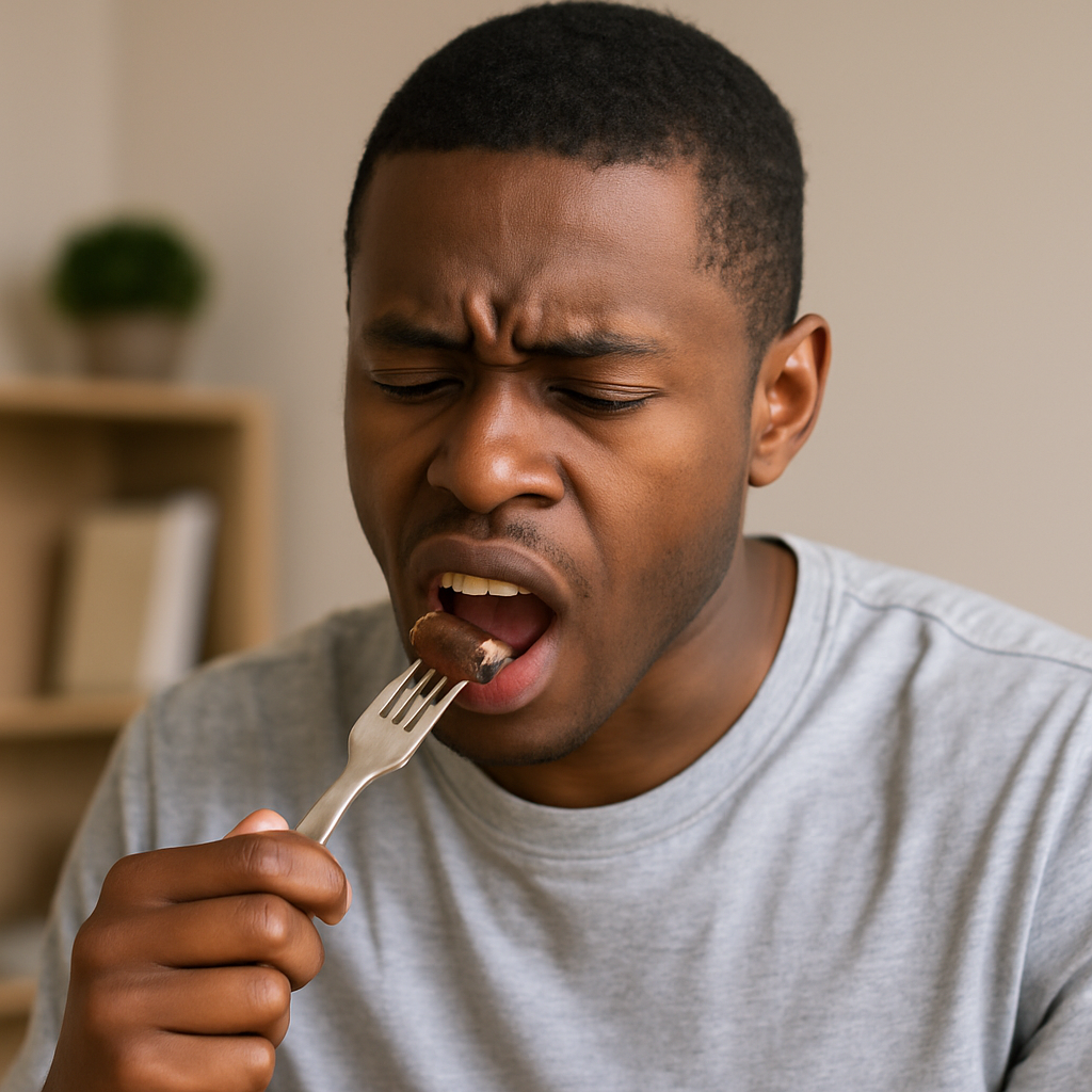Black guy eating Tootsie roll Blank Meme Template