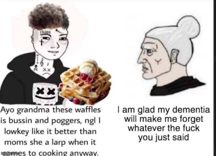 Gramma be having a stroke | image tagged in gen z | made w/ Imgflip meme maker