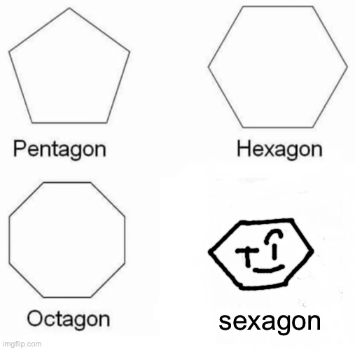 sexagon | sexagon | image tagged in memes,pentagon hexagon octagon | made w/ Imgflip meme maker