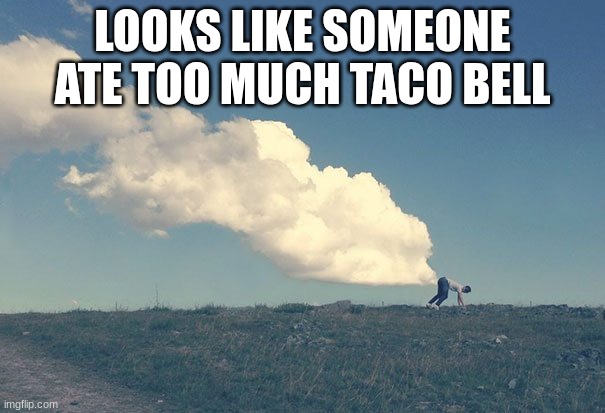 LOOKS LIKE SOMEONE ATE TOO MUCH TACO BELL | made w/ Imgflip meme maker