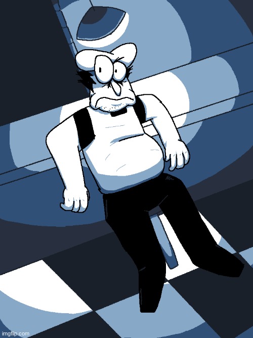 Peppino from the Hit Game Pizza Tower. It's been a while | image tagged in art | made w/ Imgflip meme maker