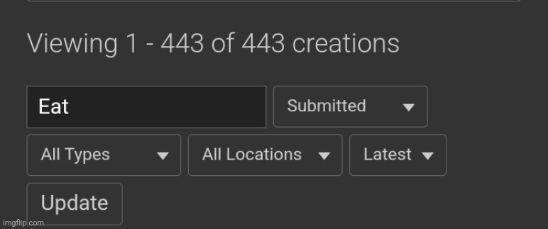 i, unfunny, have 443 posts that contain the word "eat" | made w/ Imgflip meme maker