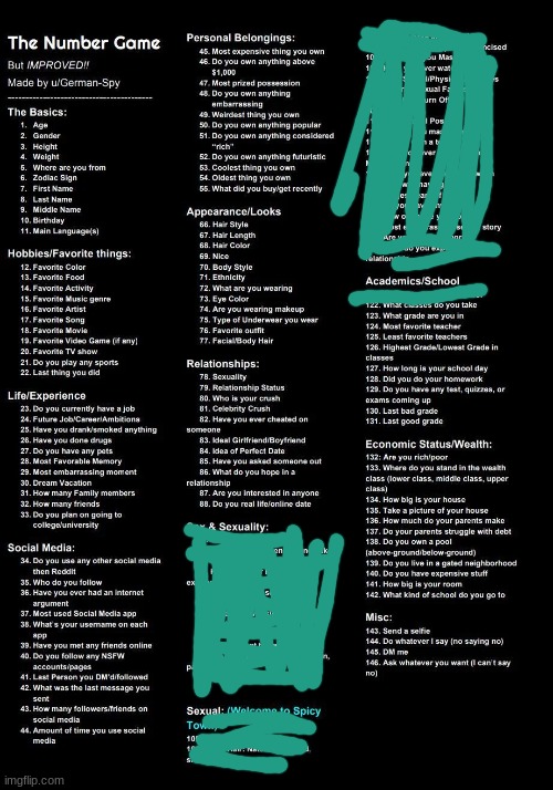 yall r too freaky ngl | image tagged in the number game | made w/ Imgflip meme maker