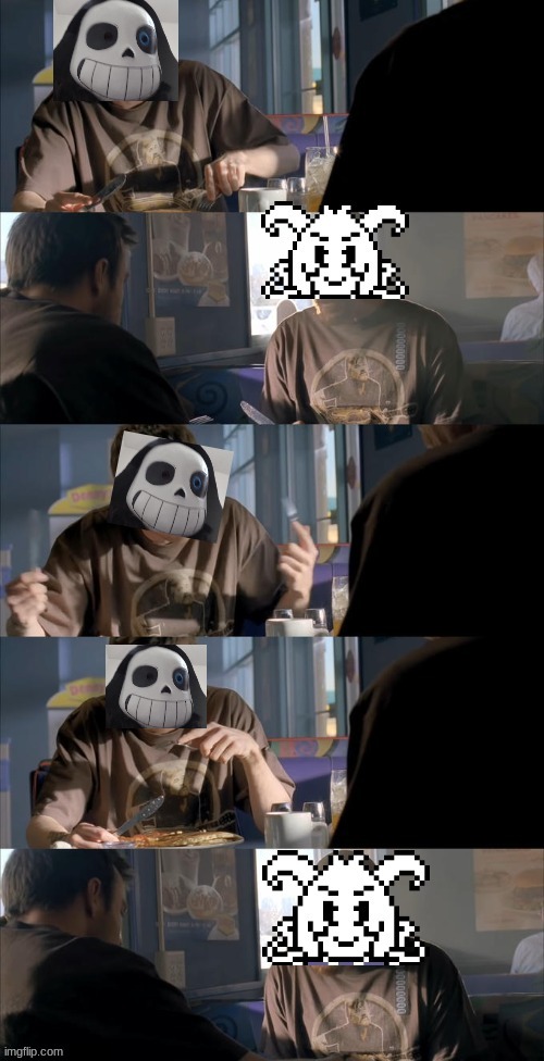 I made a template (textbox settings are saved) | image tagged in darth sans theory vs azriel | made w/ Imgflip meme maker