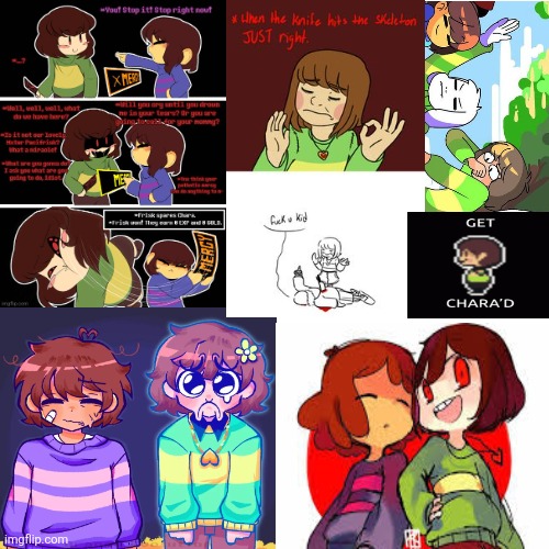 Chara/Frisk shitposts | image tagged in shitpost,chara,frisk,undertale | made w/ Imgflip meme maker