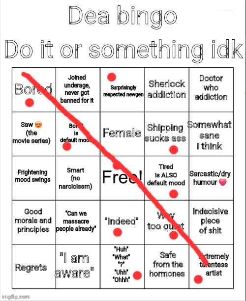 guh | image tagged in dea bingo | made w/ Imgflip meme maker