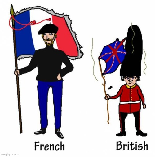 4chan flag bearers french vs british empire | made w/ Imgflip meme maker