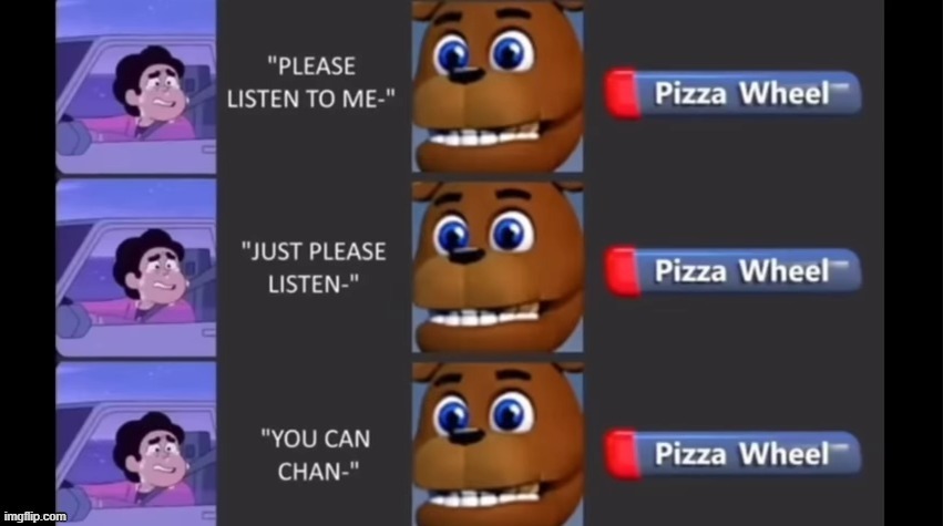 image tagged in pizza wheel | made w/ Imgflip meme maker