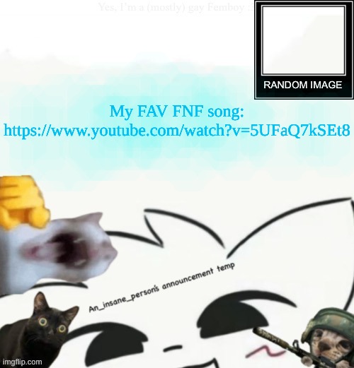 lets mine and craft https://www.youtube.com/watch?v=5UFaQ7kSEt8 | My FAV FNF song: https://www.youtube.com/watch?v=5UFaQ7kSEt8 | image tagged in my lil announcement | made w/ Imgflip meme maker