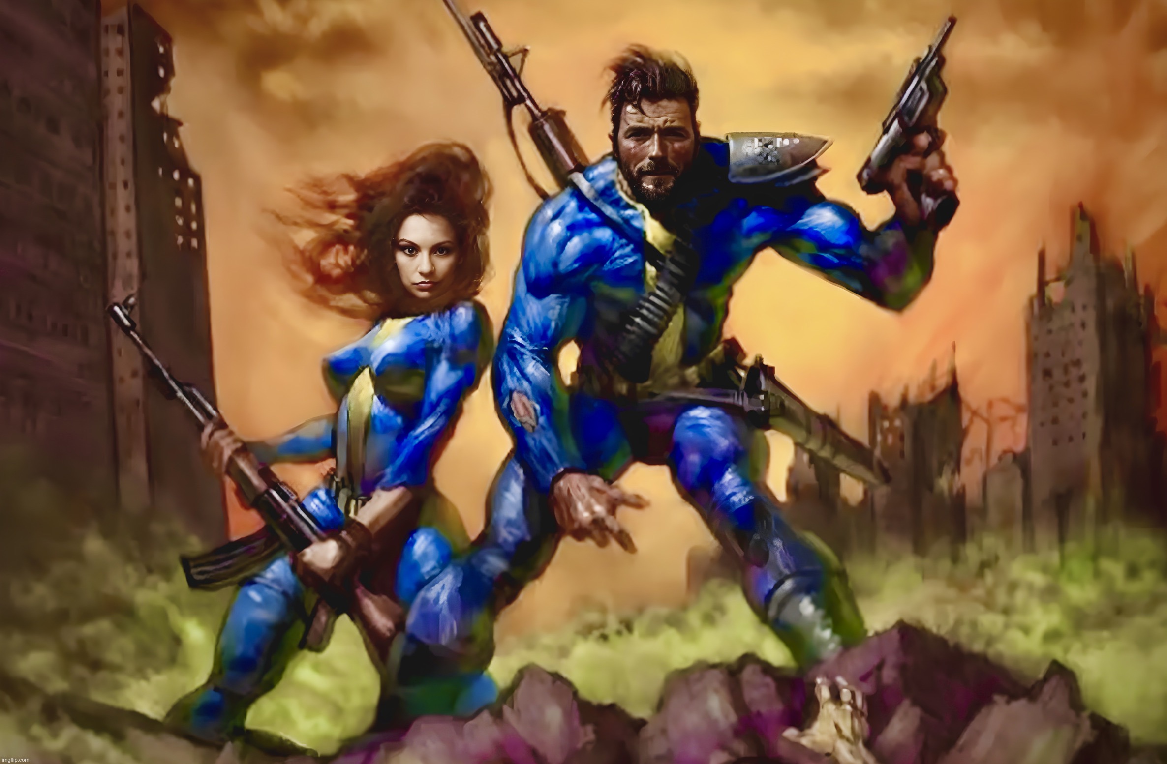 Fallout - Day 1 | image tagged in fallout,fallout 4,memes,end of the world,girls with guns,apocalypse | made w/ Imgflip meme maker