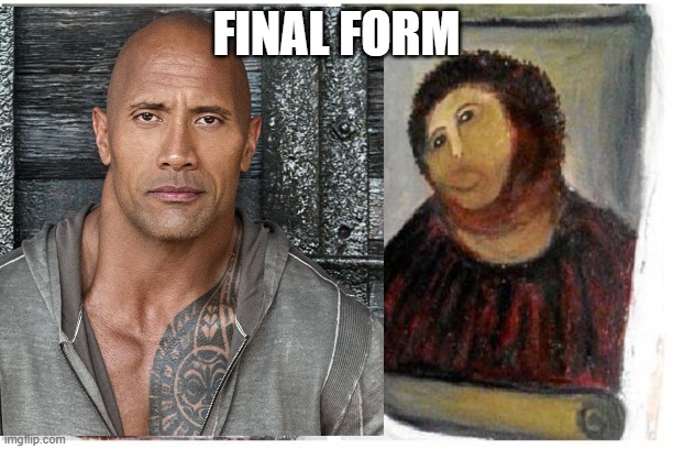 Jesus painting restoration | FINAL FORM | image tagged in jesus painting restoration | made w/ Imgflip meme maker