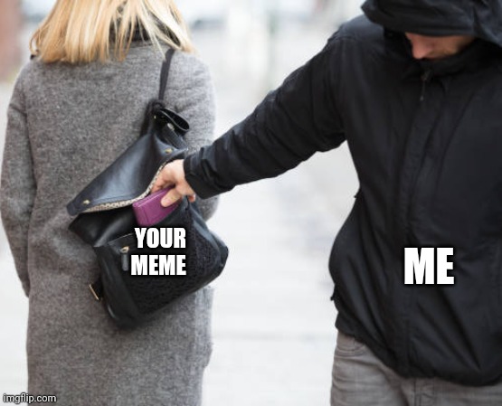 Thanks for that | ME; YOUR MEME | image tagged in memes,stolen,gimme | made w/ Imgflip meme maker