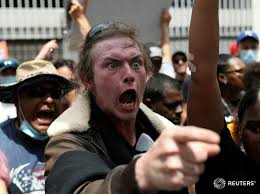 yelling protester Blank Meme Template