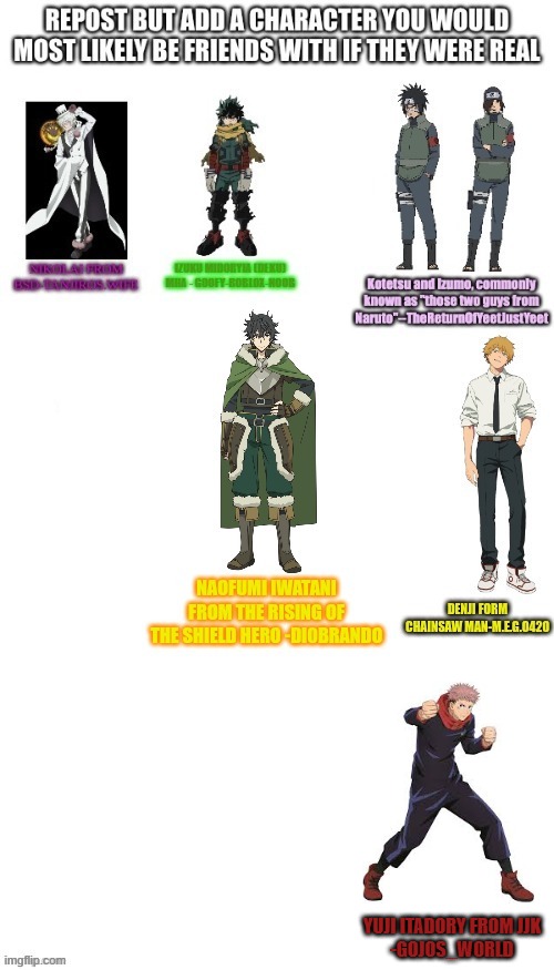 repost | YUJI ITADORY FROM JJK
-GOJOS_WORLD | made w/ Imgflip meme maker