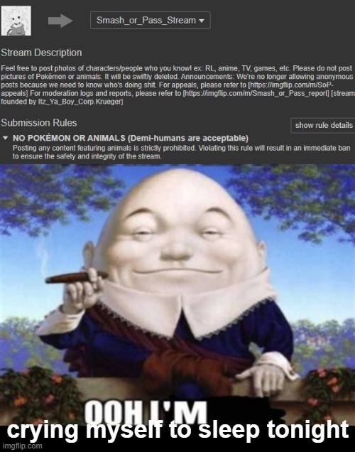 blehg | crying myself to sleep tonight | made w/ Imgflip meme maker