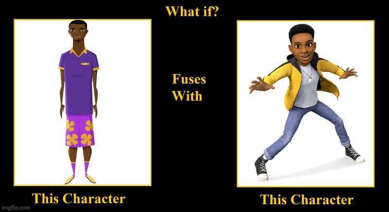 Johnny St. James Fuses With Darius Bowman | image tagged in what if fuses,darius bowman,jurassic world,stoked,dark skin,black boy | made w/ Imgflip meme maker