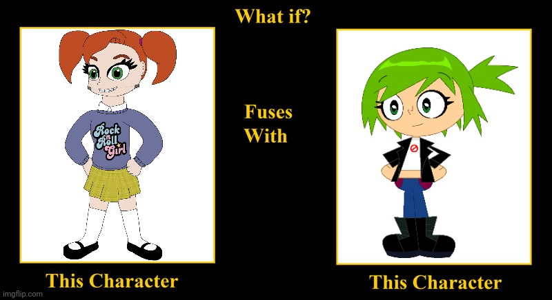 Darla Sherman Fuses With Julie Hinikawa | image tagged in julie hinikawa,hi hi puffy ami yumi,hi hi puffy amiyumi,darla sherman,finding nemo,what if fuses | made w/ Imgflip meme maker