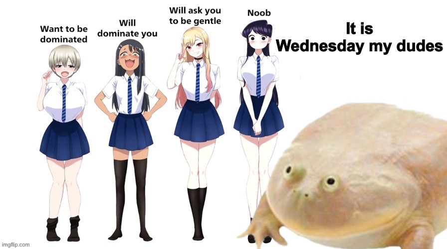 Domination chart | It is Wednesday my dudes | image tagged in domination chart | made w/ Imgflip meme maker