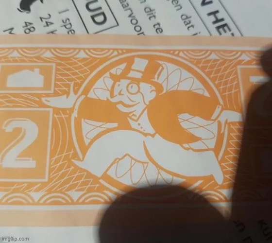 "Monopoly man didn't have a monocle, it's a Mandela effect" Also literally a dollar from a 1996 junior board: | made w/ Imgflip meme maker