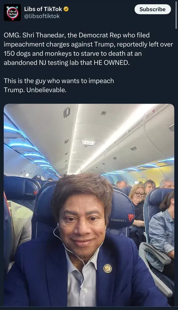 Foreign Invader Congressman Shir Thanedar Blank Meme Template