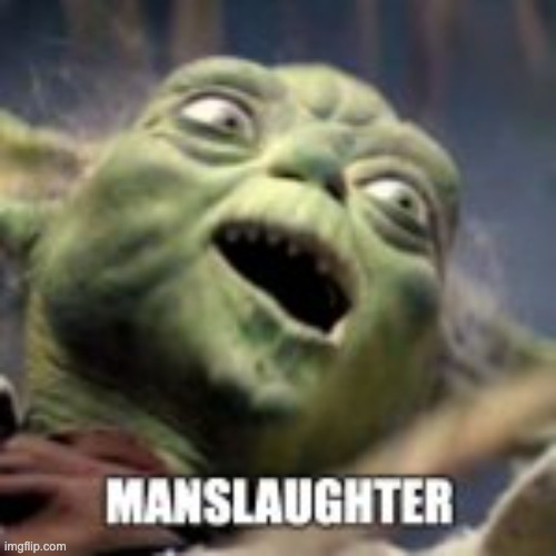 yoda manslaughter | image tagged in yoda manslaughter | made w/ Imgflip meme maker