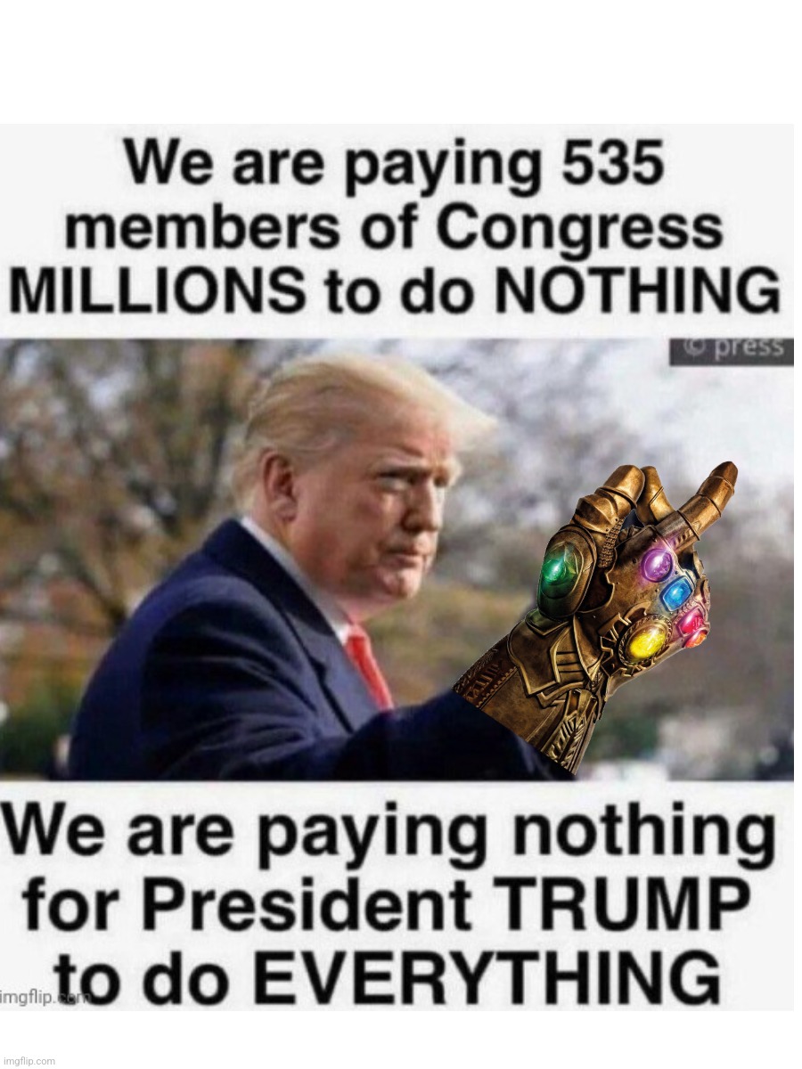 *snap | image tagged in donald trump,congress,thanos snap | made w/ Imgflip meme maker