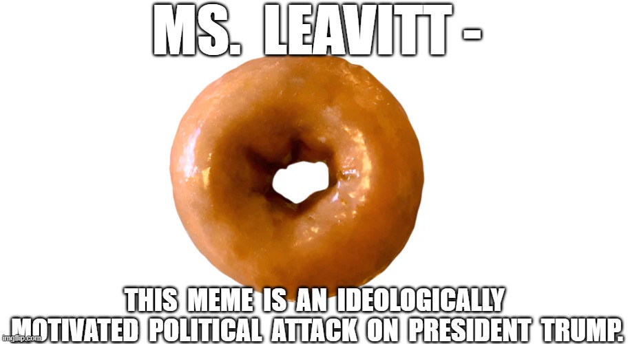 Karoline Leavitt's Head | MS.  LEAVITT -; THIS  MEME  IS  AN  IDEOLOGICALLY  MOTIVATED  POLITICAL  ATTACK  ON  PRESIDENT  TRUMP. | made w/ Imgflip meme maker
