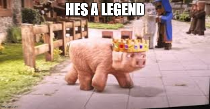 HES A LEGEND | image tagged in technoblade cameo a minecraft movie | made w/ Imgflip meme maker
