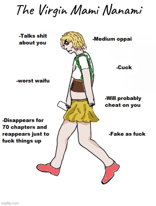 The Virgin Mami Nanami | The Virgin Mami Nanami | image tagged in rent a girlfriend,kanojo okarishimasu,virgin vs chad,kanokari | made w/ Imgflip meme maker