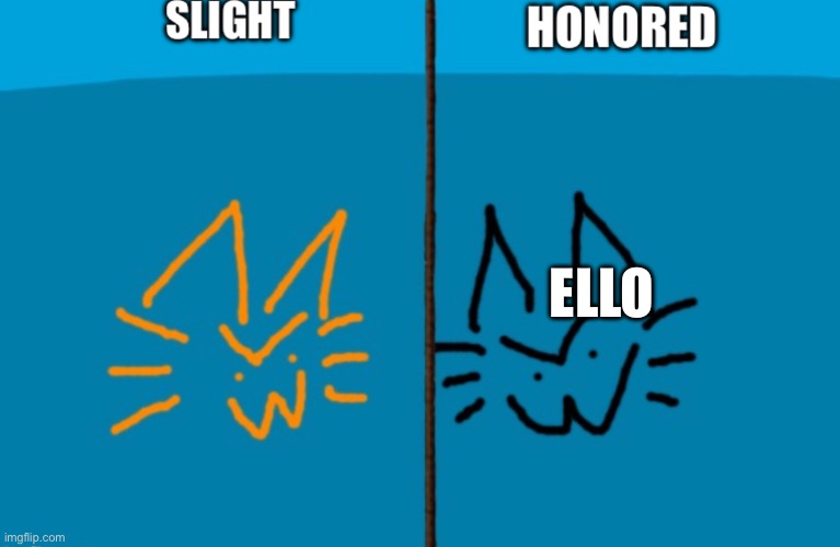 Slight and honored shared temp | ELLO | image tagged in slight and honored shared temp | made w/ Imgflip meme maker