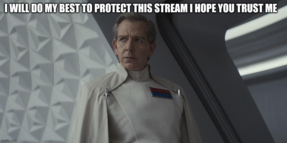 director krennic | I WILL DO MY BEST TO PROTECT THIS STREAM I HOPE YOU TRUST ME | image tagged in director krennic | made w/ Imgflip meme maker