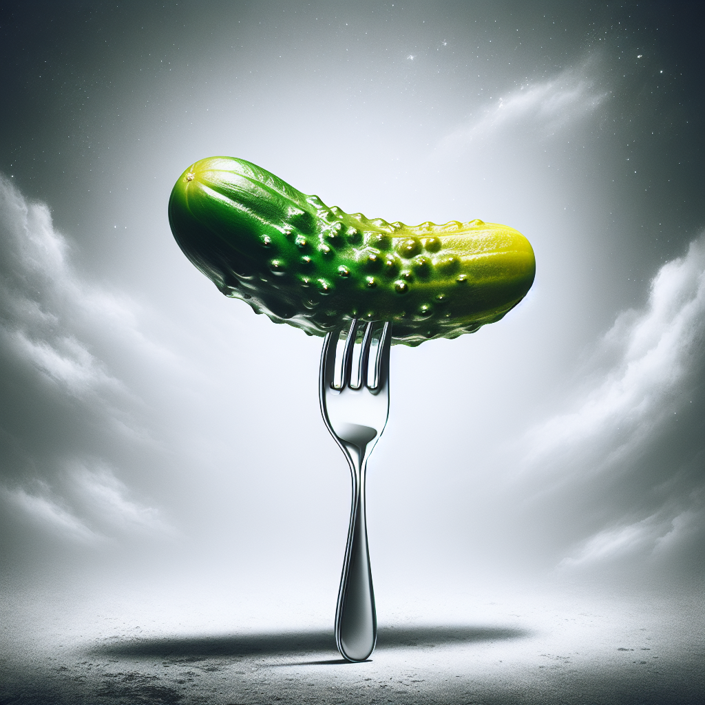 Pickle with a fork in it Blank Meme Template