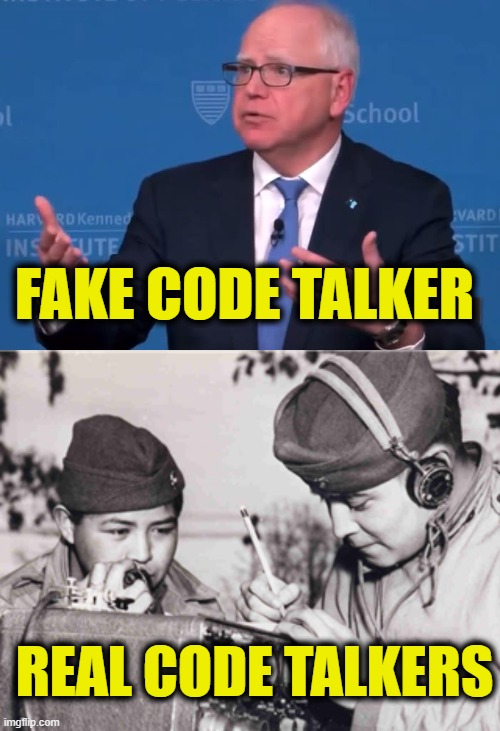 More Leftist Logic | FAKE CODE TALKER; REAL CODE TALKERS | image tagged in leftists | made w/ Imgflip meme maker